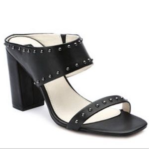 Sanctuary Black Spears Studded Slide Sandal Size 7.5